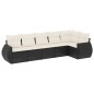vidaXL Set de sofás de jardín 6 piezas y cojines ratán sintético negro vidaXL Set de sofás de jardín 6 piezas y cojines ratán sintético negro