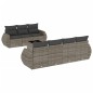 vidaXL Set de sofás de jardín 8 pzas y cojines ratán sintético gris vidaXL Set de sofás de jardín 8 pzas y cojines ratán sintético gris