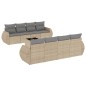 vidaXL Set de sofás de jardín 9 pzas con cojines ratán sintético beige vidaXL Set de sofás de jardín 9 pzas con cojines ratán sintético beige