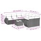 vidaXL Set de sofás de jardín 8 piezas y cojines ratán sintético negro vidaXL Set de sofás de jardín 8 piezas y cojines ratán sintético negro