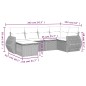 vidaXL Set de muebles de jardín 6 pzas y cojines ratán sintético gris vidaXL Set de muebles de jardín 6 pzas y cojines ratán sintético gris