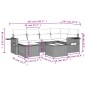 vidaXL Set de comedor de jardín 7 pzas y cojines ratán sintético negro vidaXL Set de comedor de jardín 7 pzas y cojines ratán sintético negro