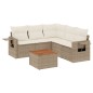vidaXL Juego de sofás jardín con cojines 6 pzas ratán sintético beige vidaXL Juego de sofás jardín con cojines 6 pzas ratán sintético beige