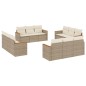 vidaXL Set de sofás de jardín 12 pzas y cojines ratán sintético marrón vidaXL Set de sofás de jardín 12 pzas y cojines ratán sintético marrón