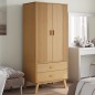 vidaXL Armario OLDEN madera maciza de pino marrón 76,5x53x172 cm vidaXL Armario OLDEN madera maciza de pino marrón 76,5x53x172 cm