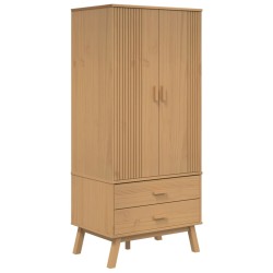 vidaXL Armario OLDEN madera maciza de pino marrón 76,5x53x172 cm