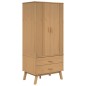 vidaXL Armario OLDEN madera maciza de pino marrón 76,5x53x172 cm vidaXL Armario OLDEN madera maciza de pino marrón 76,5x53x172 cm