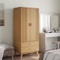 vidaXL Armario OLDEN madera maciza de pino marrón 76,5x53x172 cm vidaXL Armario OLDEN madera maciza de pino marrón 76,5x53x172 cm