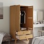 vidaXL Armario OLDEN madera maciza de pino marrón 76,5x53x172 cm vidaXL Armario OLDEN madera maciza de pino marrón 76,5x53x172 cm
