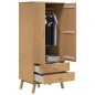 vidaXL Armario OLDEN madera maciza de pino marrón 76,5x53x172 cm vidaXL Armario OLDEN madera maciza de pino marrón 76,5x53x172 cm