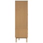 vidaXL Armario OLDEN madera maciza pino blanco y marrón 76,5x53x172 cm