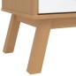vidaXL Armario OLDEN madera maciza pino blanco y marrón 76,5x53x172 cm