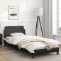 vidaXL Cama con cabecero cuero sintético negro y blanco 80x200 cm