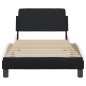 vidaXL Cama con cabecero cuero sintético negro y blanco 80x200 cm