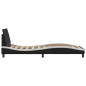 vidaXL Cama con cabecero cuero sintético negro y blanco 80x200 cm