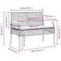 vidaXL Juego de comedor de jardín 4 piezas con cojines ratán PE gris