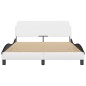 vidaXL Estructura de cama con cabecero cuero sintético blanco y negro vidaXL Estructura de cama con cabecero cuero sintético blanco y negro