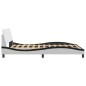 vidaXL Estructura de cama con cabecero cuero sintético blanco y negro vidaXL Estructura de cama con cabecero cuero sintético blanco y negro
