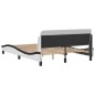 vidaXL Estructura de cama con cabecero cuero sintético blanco y negro vidaXL Estructura de cama con cabecero cuero sintético blanco y negro