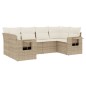 vidaXL Juego de sofás jardín con cojines 6 pzas ratán sintético beige vidaXL Juego de sofás jardín con cojines 6 pzas ratán sintético beige
