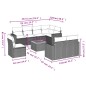 vidaXL Set de sofás de jardín 8 piezas y cojines ratán sintético negro vidaXL Set de sofás de jardín 8 piezas y cojines ratán sintético negro