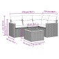 vidaXL Set de muebles de jardín 5 pzas y cojines ratán sintético negro vidaXL Set de muebles de jardín 5 pzas y cojines ratán sintético negro