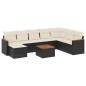 vidaXL Set de sofás de jardín 8 piezas y cojines ratán sintético negro vidaXL Set de sofás de jardín 8 piezas y cojines ratán sintético negro