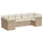 vidaXL Set sofás de jardín 7 piezas y cojines ratán sintético beige vidaXL Set sofás de jardín 7 piezas y cojines ratán sintético beige