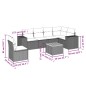vidaXL Set de sofás de jardín 7 piezas con cojines ratán PE gris vidaXL Set de sofás de jardín 7 piezas con cojines ratán PE gris