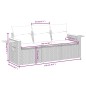 vidaXL Set de muebles de jardín 6 pzas y cojines ratán sintético gris