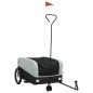vidaXL Remolque para bicicleta hierro negro y gris 45 kg vidaXL Remolque para bicicleta hierro negro y gris 45 kg