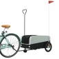vidaXL Remolque para bicicleta hierro negro y gris 45 kg vidaXL Remolque para bicicleta hierro negro y gris 45 kg