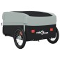 vidaXL Remolque para bicicleta hierro negro y gris 45 kg vidaXL Remolque para bicicleta hierro negro y gris 45 kg