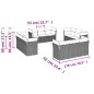 vidaXL Set de sofás de jardín 12 pzas con cojines ratán sintético gris vidaXL Set de sofás de jardín 12 pzas con cojines ratán sintético gris