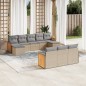 vidaXL Juego de sofás jardín con cojines beige 10 pzas ratán sintético vidaXL Juego de sofás jardín con cojines beige 10 pzas ratán sintético