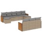 vidaXL Juego de sofás jardín con cojines beige 10 pzas ratán sintético vidaXL Juego de sofás jardín con cojines beige 10 pzas ratán sintético