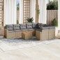 vidaXL Juego de sofás jardín con cojines beige 10 pzas ratán sintético vidaXL Juego de sofás jardín con cojines beige 10 pzas ratán sintético