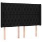 vidaXL Cama box spring colchón y luces LED tela negro 160x200 cm vidaXL Cama box spring colchón y luces LED tela negro 160x200 cm