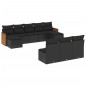 vidaXL Set de sofás de jardín 10 pzas cojines ratán sintético negro vidaXL Set de sofás de jardín 10 pzas cojines ratán sintético negro