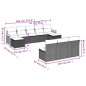 vidaXL Set de sofás de jardín 10 pzas cojines ratán sintético negro vidaXL Set de sofás de jardín 10 pzas cojines ratán sintético negro