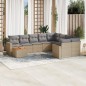 vidaXL Juego de sofás jardín con cojines beige 10 pzas ratán sintético vidaXL Juego de sofás jardín con cojines beige 10 pzas ratán sintético