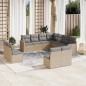vidaXL Juego de sofás jardín con cojines beige mezcla 11 pzas ratán PE vidaXL Juego de sofás jardín con cojines beige mezcla 11 pzas ratán PE