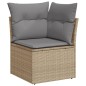 vidaXL Juego de sofás jardín con cojines beige mezcla 11 pzas ratán PE vidaXL Juego de sofás jardín con cojines beige mezcla 11 pzas ratán PE