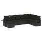vidaXL Set de sofás de jardín 8 piezas y cojines ratán sintético negro vidaXL Set de sofás de jardín 8 piezas y cojines ratán sintético negro