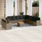 vidaXL Set de sofás de jardín 12 pzas con cojines ratán sintético gris vidaXL Set de sofás de jardín 12 pzas con cojines ratán sintético gris