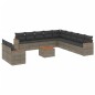 vidaXL Set de sofás de jardín 12 pzas con cojines ratán sintético gris vidaXL Set de sofás de jardín 12 pzas con cojines ratán sintético gris