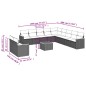 vidaXL Set de sofás de jardín 12 pzas con cojines ratán sintético gris vidaXL Set de sofás de jardín 12 pzas con cojines ratán sintético gris