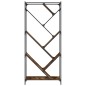 vidaXL Estantería madera ingeniería y metal roble ahumado 79x30x180 cm vidaXL Estantería madera ingeniería y metal roble ahumado 79x30x180 cm