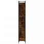 vidaXL Estantería madera ingeniería y metal roble ahumado 79x30x180 cm vidaXL Estantería madera ingeniería y metal roble ahumado 79x30x180 cm
