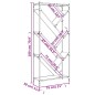 vidaXL Estantería madera ingeniería y metal roble ahumado 79x30x180 cm vidaXL Estantería madera ingeniería y metal roble ahumado 79x30x180 cm